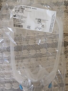 ResMed AirFit F30i Mask Frame in Clear and White with Blue Accents